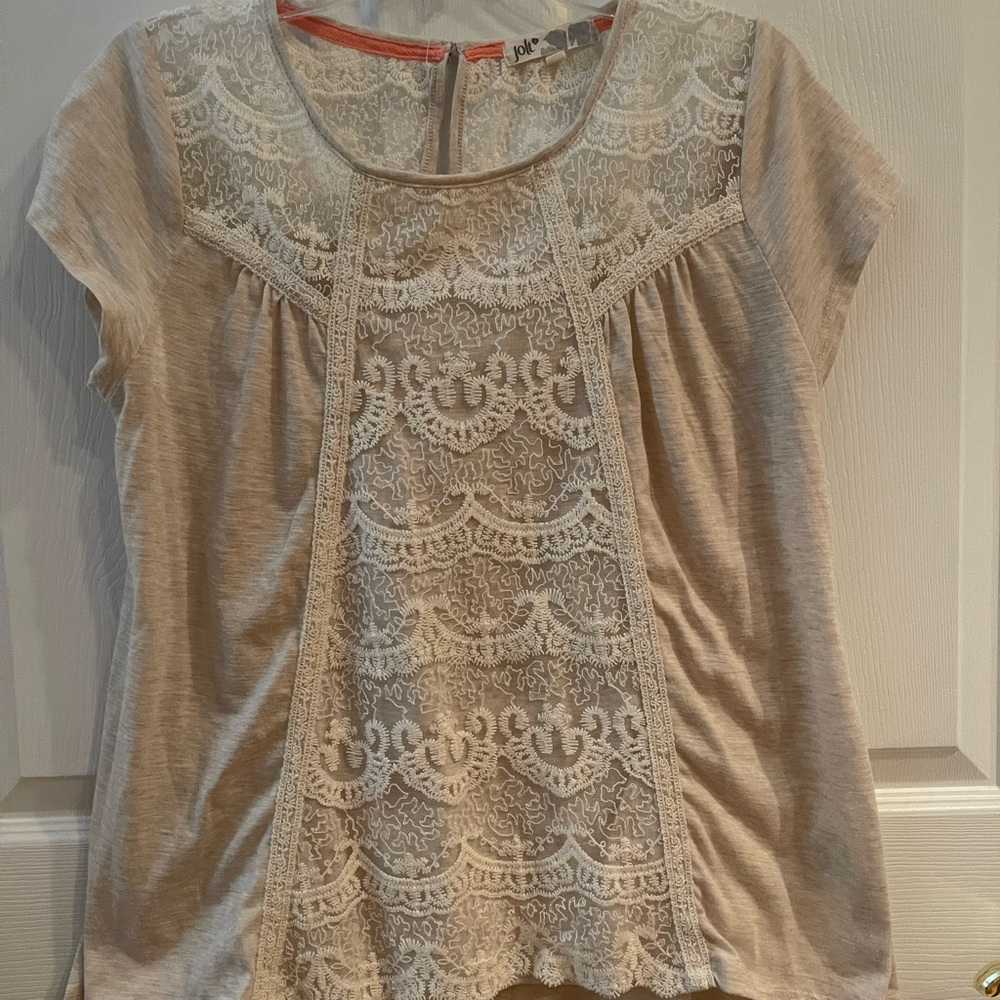 Womens embroidered lace top by Jolt